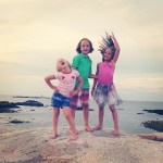 Get excited! There are plenty of gfree resources out there... Three kids on a rock at the beach