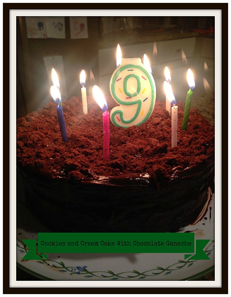 Gluten Free Cookies and Cream Cake With Chocolate Ganache