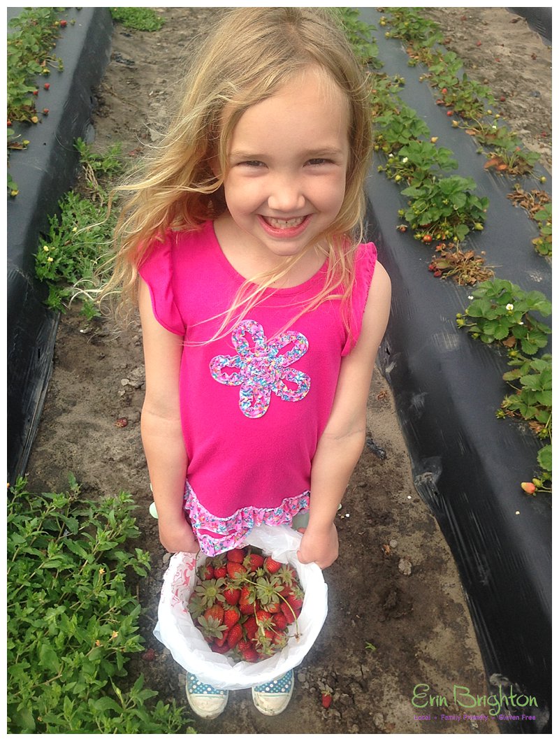 Noelle Picking Strawberries
