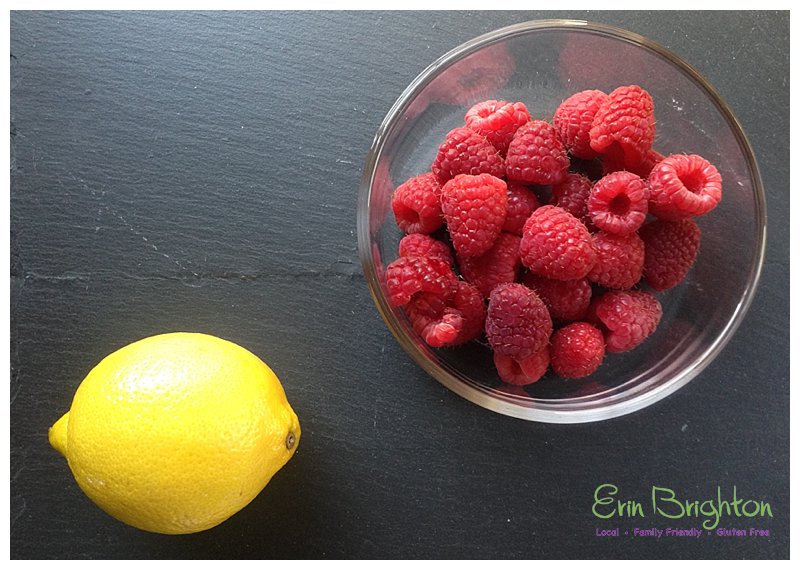 Lemon and raspberries