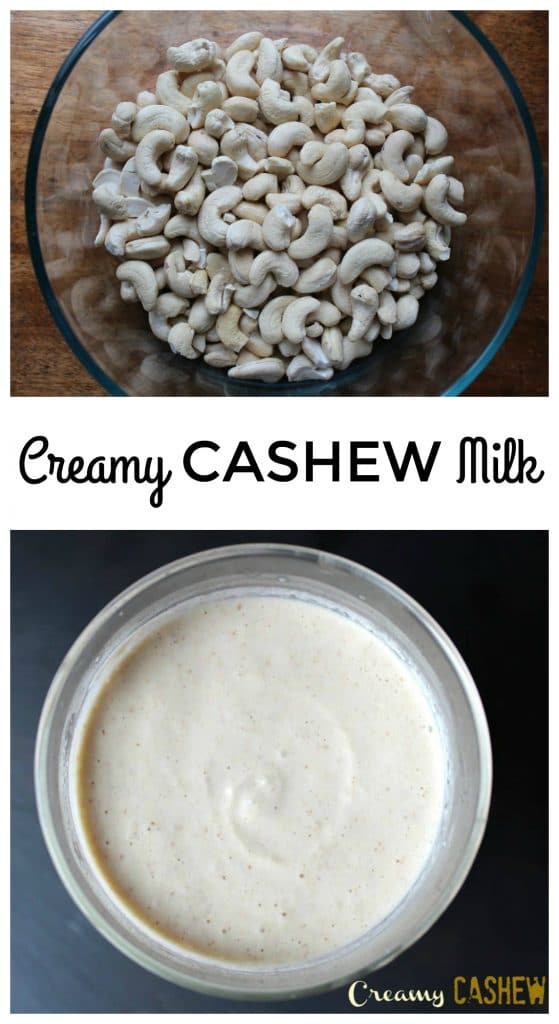 Creamy Cashew Milk || Erin Brighton | gluten free | dairy free | vegan |
