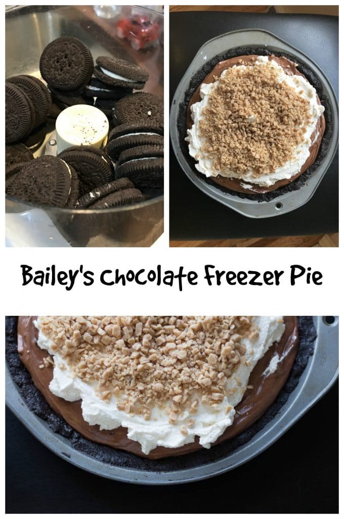 Bailey's Chocolate Freezer Pie || Erin Brighton | gluten free | dessert | no bake | Baileys | Heath Bar
