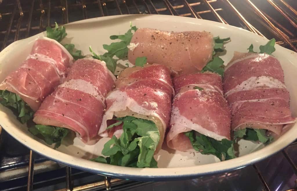 goat cheese and greens stuffed chicken