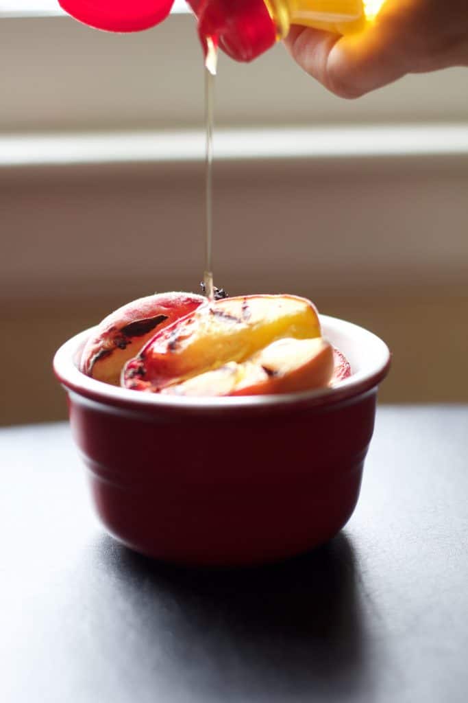Simple Grilled Peaches With Honey