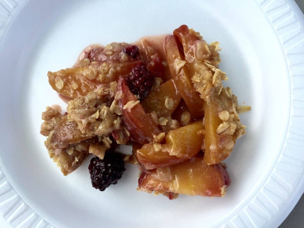 Peach and Blackberry Crisp