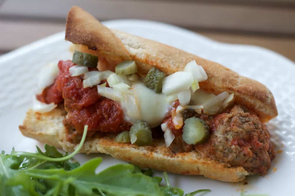 Homemade Meatball Sub (Gluten-free)