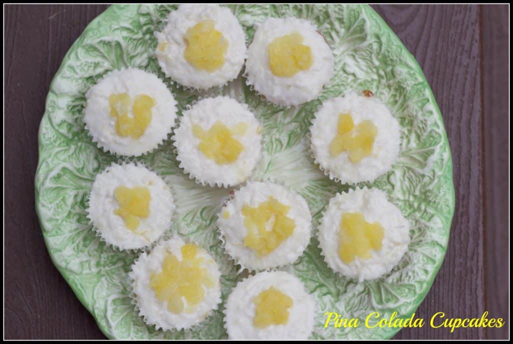 Pina colada cupcakes - #SundaySupper