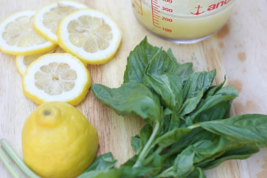 Lemons and basil