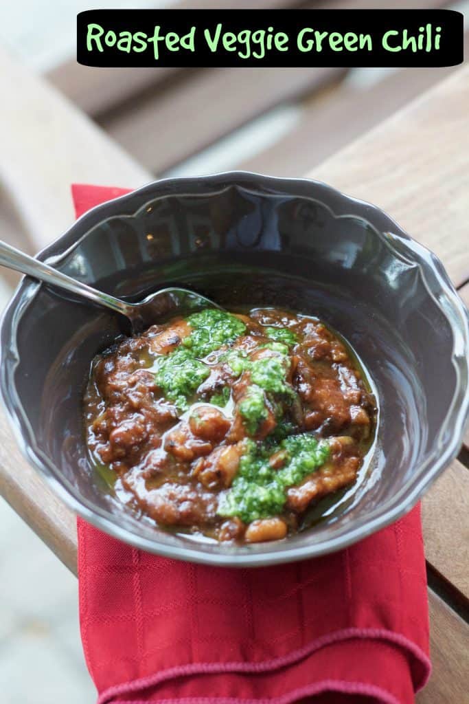 Roasted Veggie Green Chili || Erin Brighton | gluten free | family friendly | family dinner | recipes