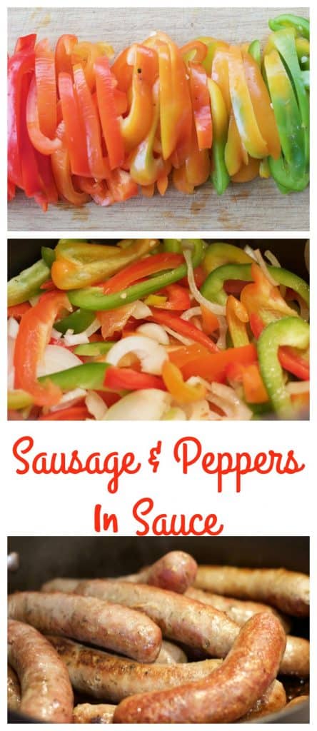 Sausage and peppers in sauce | Erin Brighton | gluten free | slow cooker | easy dinners | family dinners