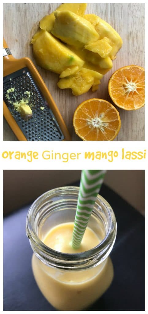 Orange Ginger Mango Lassi || Erin Brighton | smoothies | Indian | vegan | dairy free | kid friendly