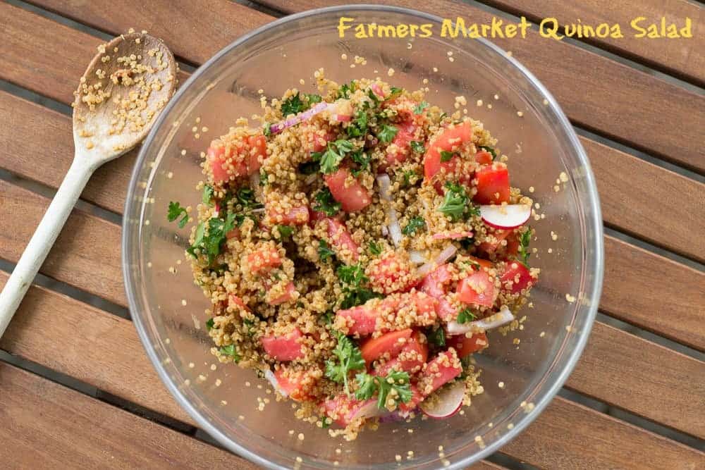 Farmers Market Quinoa Salad || Erin Brighton | #SundaySupper | gluten free | vegan | easy dinner |salad
