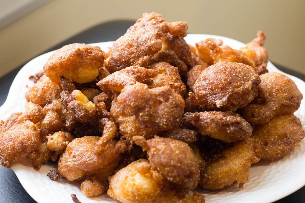 Gluten-free hush puppies || Erin Brighton | recipes | barbecue | sides and snacks