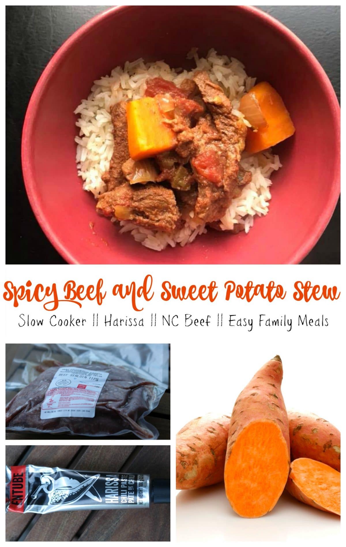 Slow Cooker Spicy Beef and Sweet Potato Stew || Erin Brighton | Got To Be NC | NC Beef | NC Sweet Potatoes | Easy Family Meals