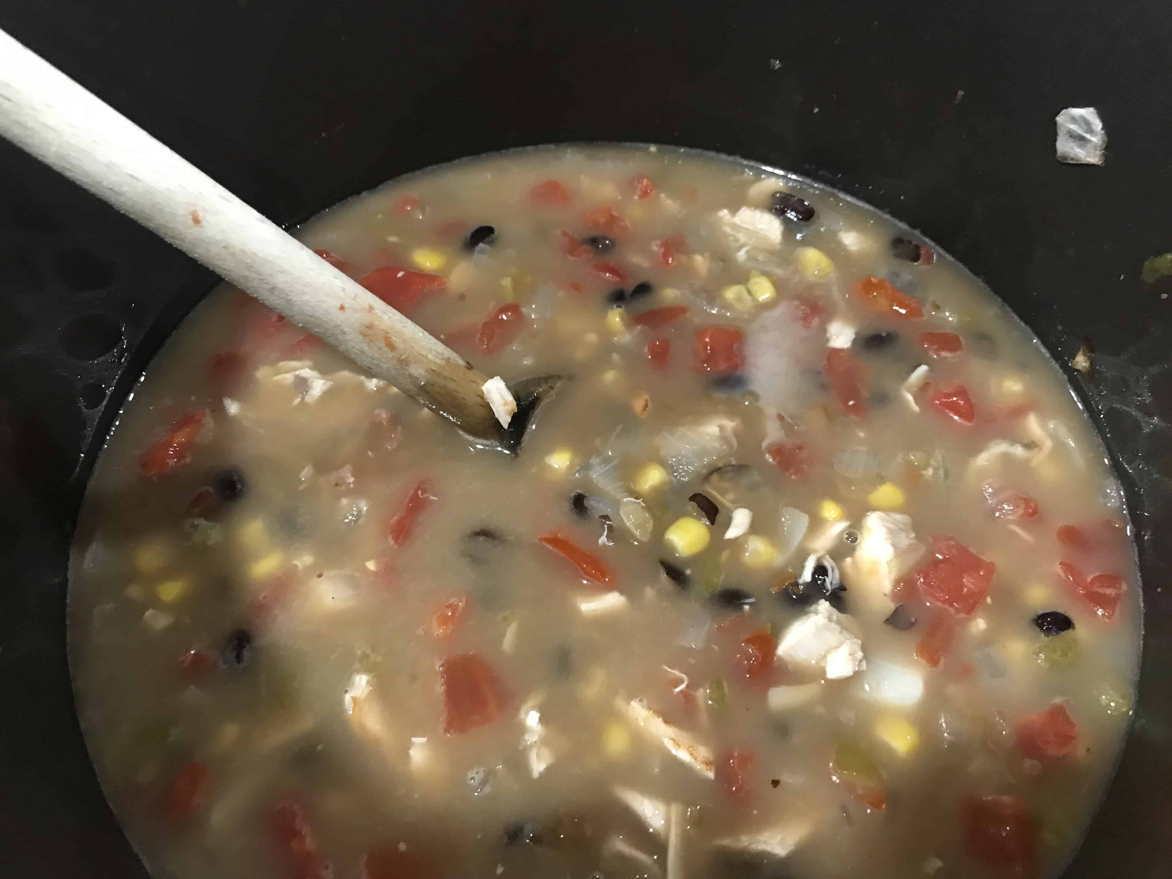 Tortilla soup ... ready to cook