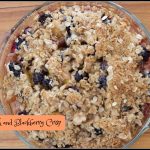 Peach and blackberry crisp