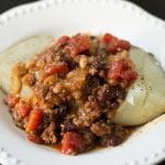 Chorizo Chili On a Baked Potato || Erin Brighton | easy dinners | slow cooker recipes | chorizo | beef | Got To Be NC
