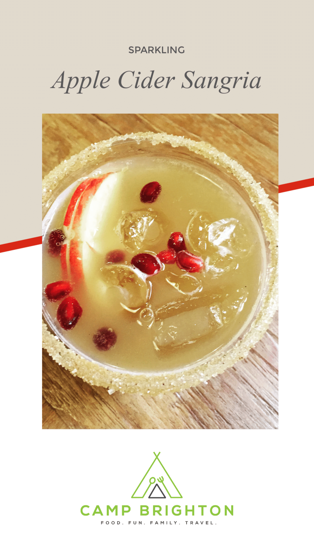Sparkling Apple Cider Sangria || Camp Brighton | cocktails | easy drinks | party drinks | apple season | Got To Be NC