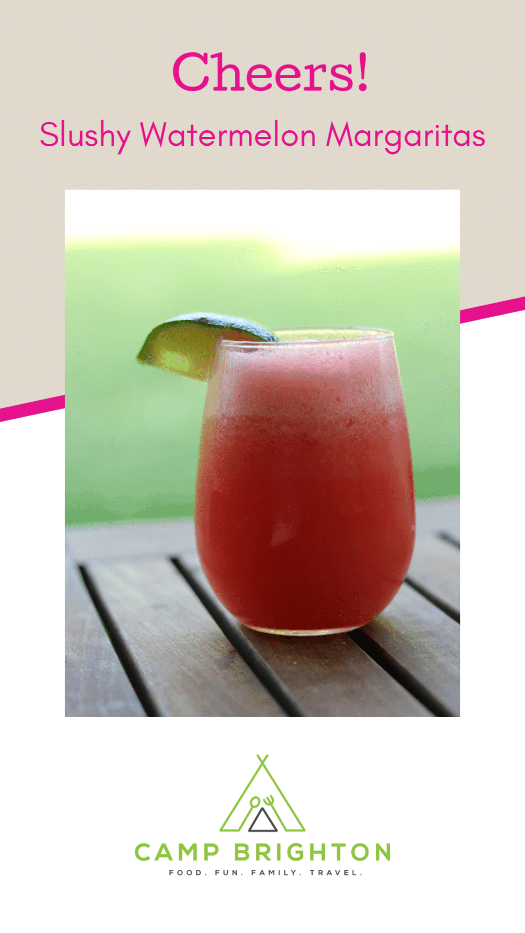 Cheers! Slushy Watermelon Margarita!